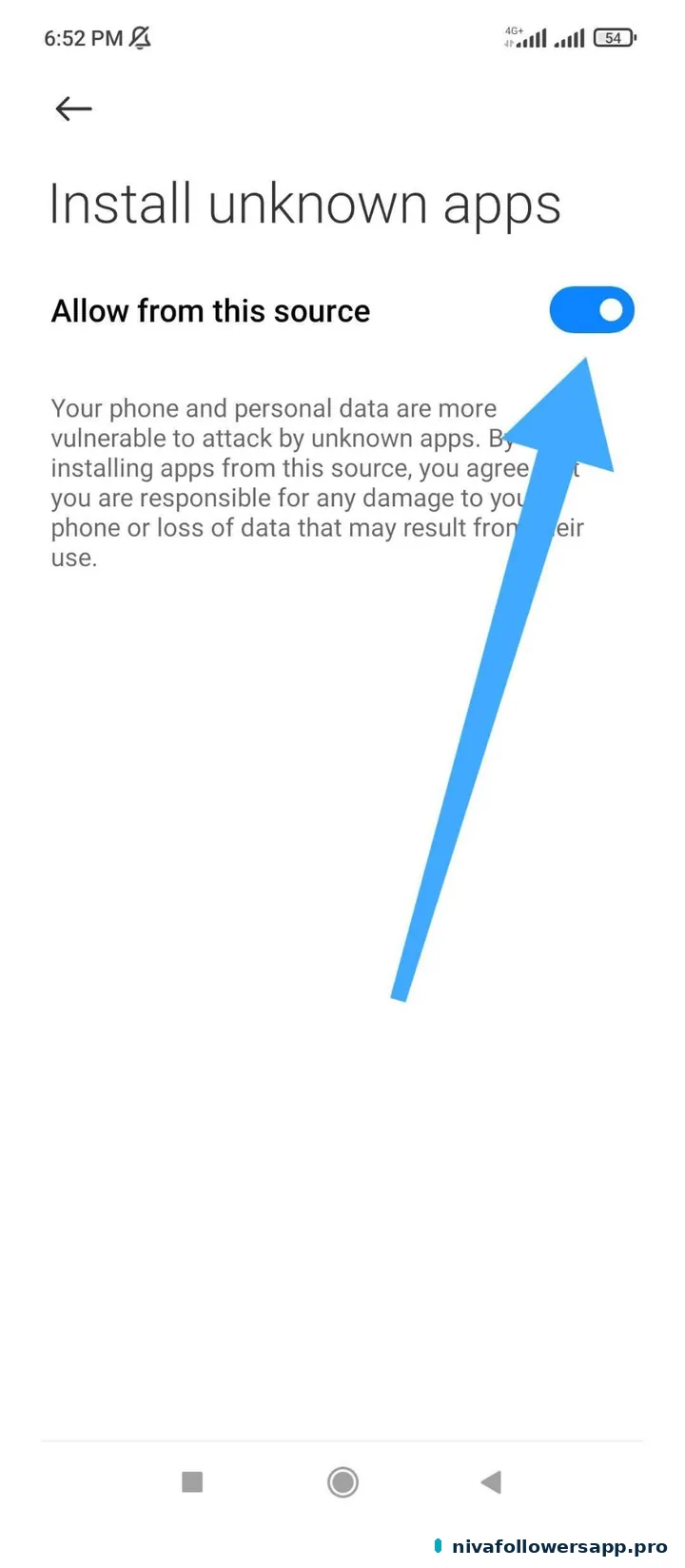 Android Allow from this source setting for APK installation