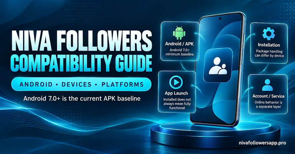 Niva Followers APK Android device hardware and system requirements diagram