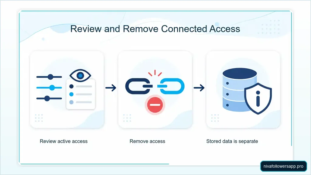 Instagram web authorization and account access review interface